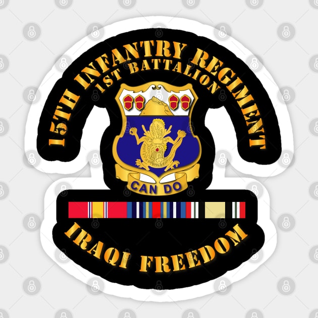 1st Bn, 15th Infantry Regt - OIF Sticker by twix123844